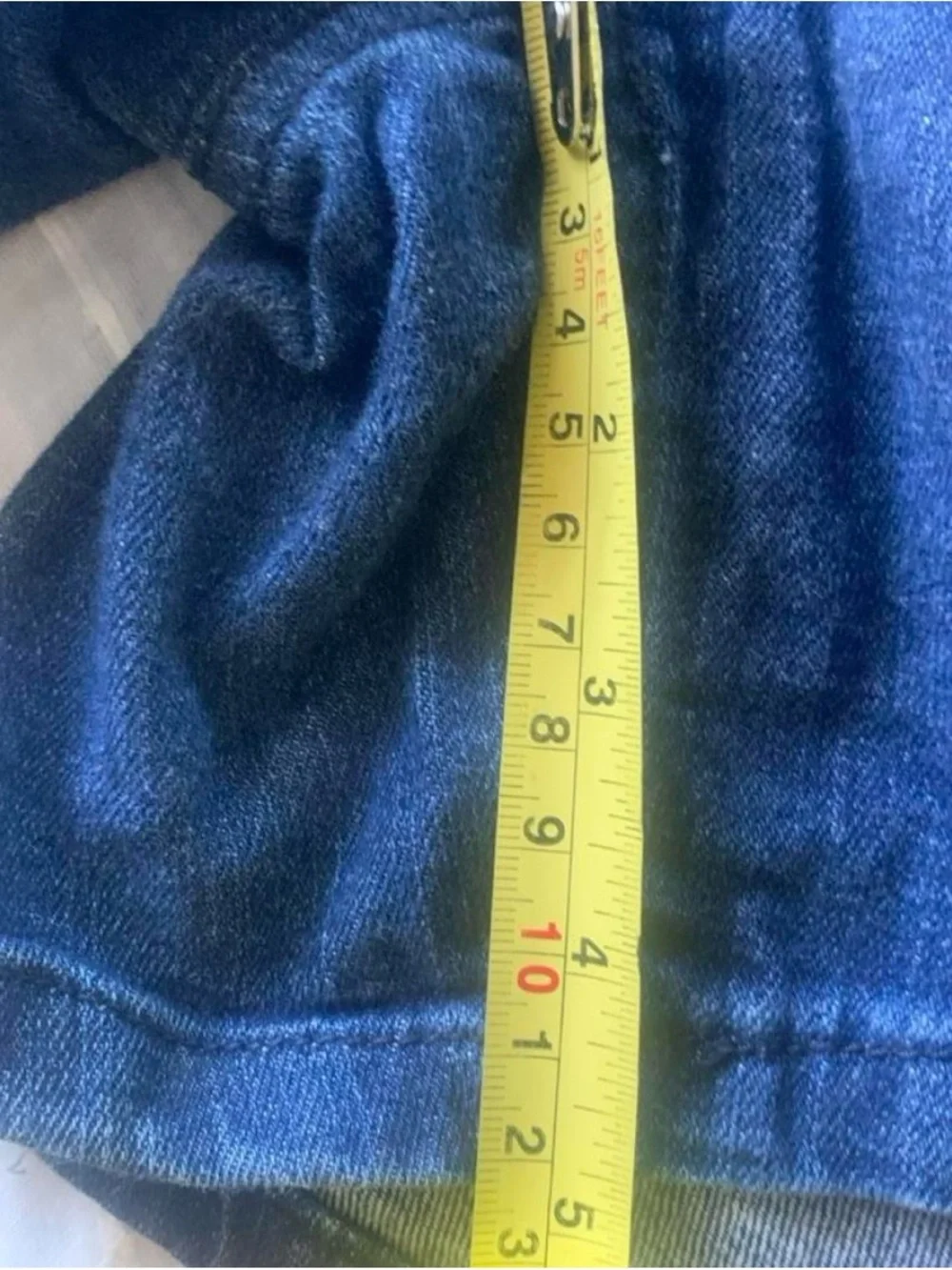 No Boundaries y2k blue denim distressed overalls short size small